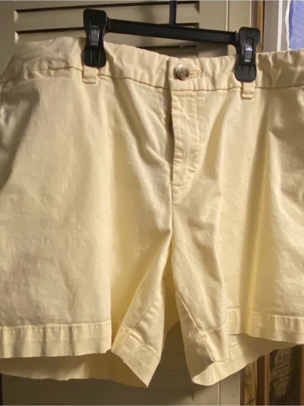 Faded Glory Light Yellow Women's Flat-Front Shorts